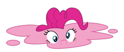 Size: 1200x509 | Tagged: safe, artist:prixy05, derpibooru import, pinkie pie, earth pony, pony, g4, melted, puddle, simple background, solo, transparent background, vector