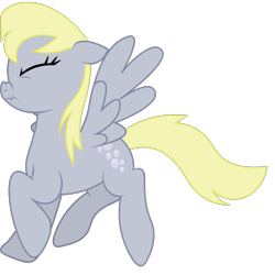 Size: 1200x1200 | Tagged: safe, artist:prixy05, derpibooru import, derpy hooves, pegasus, pony, g4, bump, female, flying, mare, meta, simple background, solo, spread wings, transparent background, vector, wings