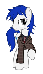 Size: 2174x3699 | Tagged: safe, artist:equestria secret guard, derpibooru import, oc, oc only, oc:quantum rad, oc:量子小辐, earth pony, pony, clothes, earth pony oc, front view, looking at you, male, necktie, simple background, smiling, smiling at you, solo, stallion, transparent background, walking