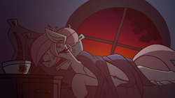 Size: 3840x2160 | Tagged: safe, artist:cowsrtasty, derpibooru import, nurse redheart, pony, bed, commission, majestic as fuck, open mouth, pillow, sleeping, snoring, solo, window