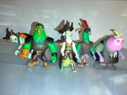 Size: 4160x3120 | Tagged: safe, derpibooru import, boyle, captain celaeno, lix spittle, my little pony: the movie, 3d, 3d model, 3d print, action figure, collection, mullet, mullet (g4), parrot pirates, pirate, squabble, toy