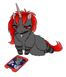 Size: 778x910 | Tagged: safe, artist:wtfponytime, derpibooru import, oc, oc:duchess akatsukki, alicorn, fluffy pony, wolf, clothes, collar, fluffy, socks, solo, stylus, tablet, tiktok