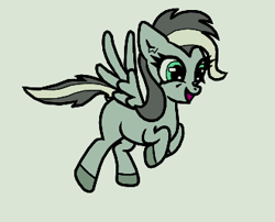 Size: 330x267 | Tagged: safe, artist:scandianon, derpibooru import, oc, oc only, pegasus, female, flying, hooves, mare, open mouth, simple background, smiling, spread wings, wings