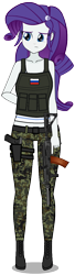 Size: 336x1243 | Tagged: safe, anonymous artist, artist:edy_january, derpibooru import, human, equestria girls, ak, ak-74, aks-74u, armor, assault rifle, body armor, boots, call of duty, clothes, gears, glock 17, gun, humanized, kisekae, military, military uniform, pants, rifle, russia, russian army, shirt, shoes, simple background, soldier, solo, striped shirt, tactical vest, tanktop, telnyashka, transparent background, trigger discipline, uniform, uniform pants, vdv, vector, vest, weapon