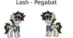 Size: 663x346 | Tagged: safe, derpibooru import, oc, oc only, oc:lash(h1f), hybrid, pegabat, pony, pony town, simple background, solo, white background