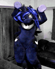 Size: 194x241 | Tagged: safe, artist:kolshica, derpibooru import, princess luna, alicorn, human, pony, g4, 2014, animated, butt wings, caramelldansen, clothes, cosplay, costume, crown, dancing, fursuit, gif, irl, irl human, jewelry, loop, lowres, perfect loop, photo, ponysuit, raised hooves, regalia, solo, swaying hips, wide hips, wings