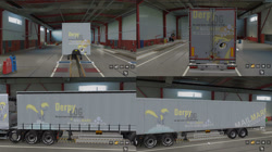 Size: 3830x2145 | Tagged: safe, derpibooru import, derpy hooves, euro truck simulator 2, female, logo, mare, trailer