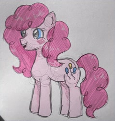 Size: 1949x2047 | Tagged: safe, artist:multiipony, derpibooru import, pinkie pie, earth pony, pony, female, solo, traditional art