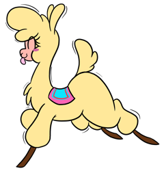 Size: 2934x3061 | Tagged: safe, artist:steelsoul, derpibooru import, paprika paca, alpaca, them's fightin' herds, community related, eyes closed, simple background, solo, tongue, tongue out, transparent background