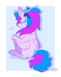 Size: 2000x2500 | Tagged: safe, artist:lionbun, derpibooru import, oc, oc only, oc:seafoam bay, blushing, crying, cute, emotional, female, mare, ponytail, sketch, solo