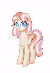 Size: 2106x3072 | Tagged: safe, artist:eclipsaaa, derpibooru import, oc, oc only, pony, unicorn, horn, no pupils, obtrusive watermark, simple background, solo, unicorn oc, watermark, white background