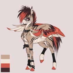 Size: 533x533 | Tagged: safe, artist:dementra369, derpibooru import, pegasus, pony, accessory, character design, palette, piercing