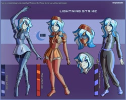 Size: 2500x2000 | Tagged: safe, artist:devillustart, derpibooru import, oc, oc:lady lightning strike, human, equestria girls, boots, clothes, fireheart76's latex suit design, gloves, humanized, latex, latex boots, latex gloves, latex suit, prisoners of the moon, reference sheet, rubber, rubber suit, shoes