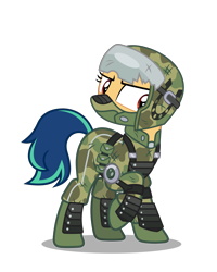 Size: 4000x5000 | Tagged: safe, artist:gypsykumquat, derpibooru import, oc, oc only, oc:fiery stamp, earth pony, pony, .svg available, absurd resolution, alternate timeline, alternate universe, apocalypse, armor, clothes, costume, crystal war timeline, earth pony oc, female, halloween, halloween costume, helmet, holiday, inkscape, military, military uniform, show accurate, simple background, solo, svg, transparent background, uniform, vector, war