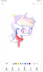 Size: 1200x2000 | Tagged: safe, artist:jsdhwdmax028, derpibooru import, rainbow dash, pegasus, pony, bust, clothes, cute, hat, scarf, simple background, solo, white background