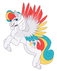 Size: 2800x3500 | Tagged: safe, artist:kikirdcz, derpibooru import, oc, oc only, pegasus, pony, colored wings, female, mare, multicolored wings, simple background, solo, transparent background, wings