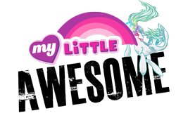 Size: 1280x960 | Tagged: safe, artist:mylittleawesome, artist:pony-a-day, derpibooru import, oc, oc only, oc:mylittleawesome, earth pony, pony, logo, male, paintbrush, simple background, solo, stallion, transparent background