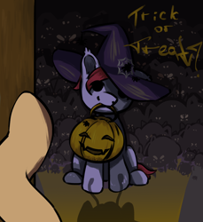 Size: 1488x1626 | Tagged: safe, artist:ju4111a, derpibooru import, oc, oc only, oc:svatya, oc:vet, bat pony, spider, door, duo, duo male, halloween, hat, holiday, looking at someone, male, pumpkin, pumpkin bucket, raised hoof, raised leg, shadow, sitting, spider web, spooky, trick or treat, witch hat