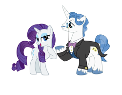 Size: 1600x1244 | Tagged: safe, artist:elzian-pie, derpibooru import, fancypants, rarity, pony, unicorn, 2013, clothes, female, male, mare, old art, raripants, shipping, simple background, stallion, straight, transparent background, vector