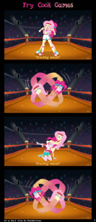 Size: 6000x13777 | Tagged: safe, artist:n0kkun, artist:nok_2, derpibooru import, fluttershy, pinkie pie, comic:fry cook games, clothes, comic, commission, converse, fight, jewelry, reference, ring, shoes, show accurate, spongebob reference, vector