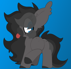 Size: 5500x5300 | Tagged: safe, artist:moonydusk, derpibooru import, oc, oc only, oc:moonlight dusk, bat pony, pony, blue background, butt, gradient background, plot, simple background, solo