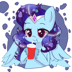 Size: 4000x4000 | Tagged: safe, artist:cattstaycool, derpibooru import, oc, oc only, pegasus, drink, drinking, simple background, solo, white background