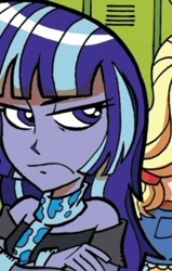 Size: 202x317 | Tagged: safe, derpibooru import, idw, applejack, human, equestria girls, spoiler:comic, spoiler:comicannual2013, female, violet gloom