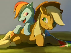 Size: 2478x1858 | Tagged: safe, artist:hoofy_0415, derpibooru import, applejack, rainbow dash