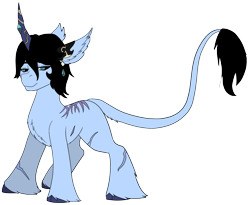 Size: 2486x2036 | Tagged: safe, artist:brainiac, derpibooru import, classical unicorn, unicorn, claw scar, cloven hooves, ear piercing, earring, final fantasy, final fantasy xiv, horn, jewelry, knife scar, leonine tail, male, piercing, scar, ser aymeric, simple background, solo, stallion, transparent background, unshorn fetlocks, whip scar