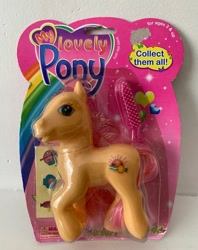 Size: 1125x1423 | Tagged: safe, derpibooru import, earth pony, pony, ages 3+, choking hazard, collect them all, female, mare, my lovely pony, solo, sticker, tangerine sunset