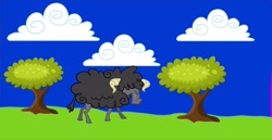 Size: 1080x557 | Tagged: safe, derpibooru import, edit, sheep, solo