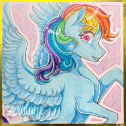 Size: 1081x1079 | Tagged: safe, artist:zerolane, derpibooru import, rainbow dash, pegasus, pony, solo