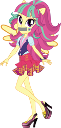 Size: 1254x2626 | Tagged: safe, artist:sugar-loop, derpibooru import, edit, sour sweet, equestria girls, friendship games, 1000 years in photoshop, gag, high heels, outfit, shoes, simple background, solo, tape, tape gag, transparent background, vector