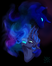 Size: 4000x5000 | Tagged: safe, artist:roxymadn3ss, derpibooru import, nightmare moon, princess luna, tantabus, alicorn, ponytober, ponytober 2023, prompt in description, solo