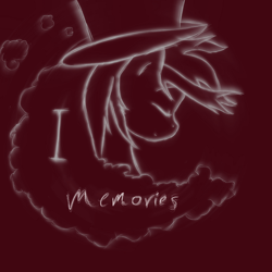 Size: 700x700 | Tagged: dead source, safe, artist:spp, derpibooru import, oc, oc:eleanor, pony, album cover, bust, cloud, eyes closed, hat, monochrome, portrait, solo, top hat, viricide filly