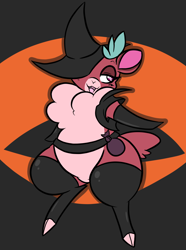 Size: 1668x2237 | Tagged: safe, derpibooru import, pomfy, deer, reindeer, them's fightin' herds, clothes, community related, costume, halloween, halloween costume, hat, holiday, nightmare night, wide hips, witch, witch hat