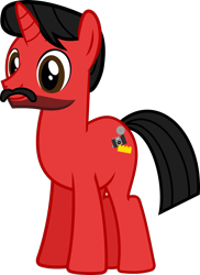 Size: 1000x1373 | Tagged: safe, artist:mickey1909, derpibooru import, oc, oc only, oc:mickey motion, pony, unicorn, beard, facial hair, male, moustache, simple background, smiling, solo, stallion, transparent background