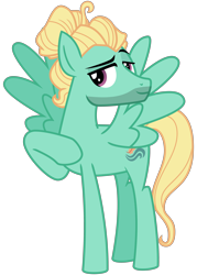 Size: 2800x3900 | Tagged: safe, artist:cheezedoodle96, derpibooru import, edit, zephyr breeze, pegasus, pony, flutter brutter, g4, .svg available, bedroom eyes, looking at you, male, raised hoof, raised leg, simple background, solo, spread wings, stallion, svg, transparent background, vector, vector edit, wings