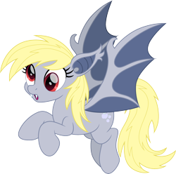 Size: 1616x1600 | Tagged: safe, artist:cloudy glow, derpibooru import, derpy hooves, bat pony, pony, g4, bat ponified, cute, derpabetes, derpybat, race swap, simple background, transparent background