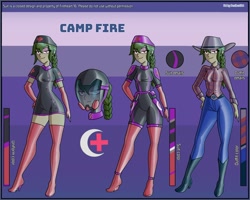 Size: 2500x2000 | Tagged: safe, artist:devillustart, derpibooru import, oc, oc:camp fire(fireverse), human, equestria girls, boots, clothes, fireheart76's latex suit design, gloves, humanized, latex, latex boots, latex gloves, latex suit, prisoners of the moon, reference sheet, rubber, rubber boots, rubber gloves, rubber suit, shoes