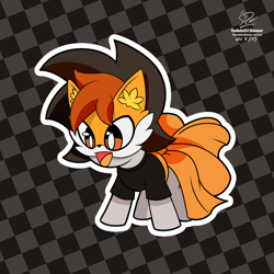 Size: 1920x1920 | Tagged: safe, artist:theratedrshimmer, derpibooru import, oc, oc:darini, earth pony, cute, destiny of equestria, female, filly, foal, mask, streambound