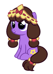 Size: 629x869 | Tagged: safe, artist:ladylullabystar, derpibooru import, oc, oc only, oc:plushie, earth pony, pony, crown, female, filly, foal, jewelry, regalia, simple background, solo, transparent background