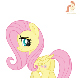 Size: 2000x2000 | Tagged: safe, artist:r4hucksake, derpibooru import, fluttershy, pony, butt, flutterbutt, plot, simple background, solo, transparent background