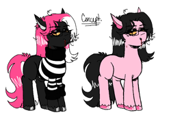 Size: 978x657 | Tagged: safe, artist:dsstoner, oc, oc only, pony, undead, vampire, vampony, blood, cigarette, concept art, nosebleed, ponysona, smoking