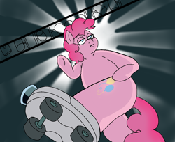 Size: 980x800 | Tagged: safe, artist:dsstoner, pinkie pie, earth pony, pony, dancing, family guy, female, mare, meme, pinktober, roller skates, rollerblades, skates, skating