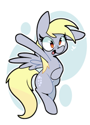 Size: 2500x3500 | Tagged: safe, artist:kindakismet, derpibooru import, derpy hooves, pegasus, pony, g4, cute, derpabetes, female, high res, mare, open mouth, simple background, solo, spread wings, white background, wings