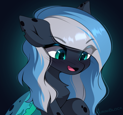 Size: 2085x1953 | Tagged: safe, artist:airiniblock, derpibooru import, oc, oc only, oc:vivid tone, changeling, bust, icon, patreon, patreon reward, reward