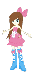 Size: 187x431 | Tagged: safe, artist:cutecutederpypony14, derpibooru import, oc, oc only, equestria girls, boots, clothes, dress, equestria girls-ified, fall formal outfits, high heel boots, pinkie pie's boots, shoes, simple background, solo, transparent background