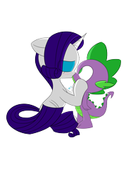 Size: 5000x7000 | Tagged: safe, artist:25ultragamer, derpibooru import, rarity, spike, dragon, pony, unicorn, absurd resolution, blushing, duo, female, hoof on cheek, kiss on the lips, kissing, male, shipping, simple background, sparity, straight, transparent background