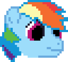 Size: 224x203 | Tagged: safe, derpibooru import, rainbow dash, pegasus, pony, bust, pixel art, simple background, solo, transparent background